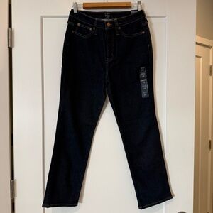 NWT J.Crew Essential Straight Jeans Women’s 28 Dark Wash Stretch Denim